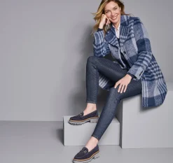 Brushed Plaid Coat