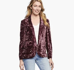 Crushed Velvet Blazer