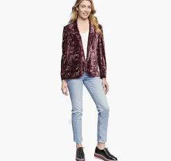 Crushed Velvet Blazer