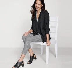 Draped Open-Front Blazer