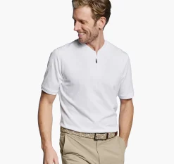 Jacquard Zip Polo