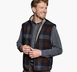 Plaid Sherpa-Lined Vest
