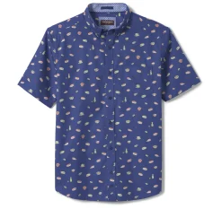 Printed Cotton Short-Sleeve Shirt