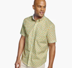 Printed Cotton Short-Sleeve Shirt