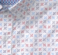 Printed Cotton Short-Sleeve Shirt