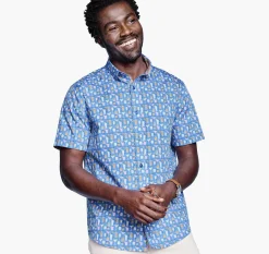 Printed Cotton Short-Sleeve Shirt