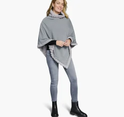 Reversible Faux-Fur Poncho