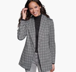 Shawl-Collar Knit Blazer