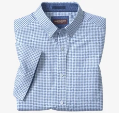 Textured Cotton Short-Sleeve Shirt
