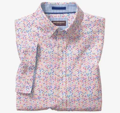 Textured Cotton Short-Sleeve Shirt