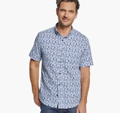 Textured Cotton Short-Sleeve Shirt