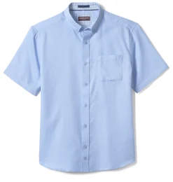 Textured Cotton Short-Sleeve Shirt