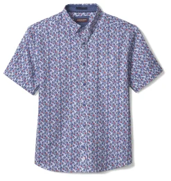 Textured Cotton Short-Sleeve Shirt