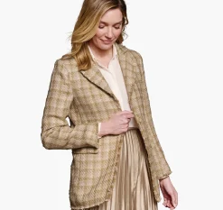 Textured Plaid Blazer