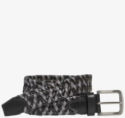 Woven Stretch-Leather Belt