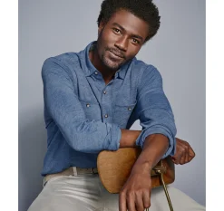 XC Flex&reg; Stretch Indigo Long-Sleeve Shirt